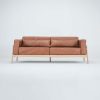 Gazzda_Fawn_Sofa_Three_Seater_by_Salih_Teskeredzic_Gazzda_-_1015_White_Solid_Oak_Oiled_with_2732_Whiskey_Dakar_Leather_Upholstery_02 Olson and Baker - Designer & Contemporary Sofas, Furniture - Olson and Baker showcases original designs from authentic, designer brands. Buy contemporary furniture, lighting, storage, sofas & chairs at Olson + Baker.