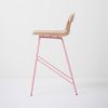 Gazzda_Leina_Bar_Chair_by_Mustafa_Cohadzic_Gazzda_-_1015_White_Solid_Oak_Oiled_with_3015_Light_Pink_Matte_Powder_Coated_Steel_Legs_83cm_03 Olson and Baker - Designer & Contemporary Sofas, Furniture - Olson and Baker showcases original designs from authentic, designer brands. Buy contemporary furniture, lighting, storage, sofas & chairs at Olson + Baker.