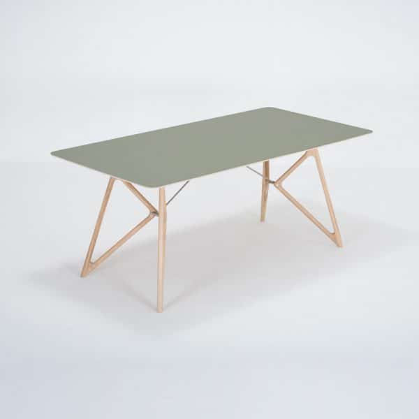 Tink Dining Table - 220cm - Dark Olive Linoleum - Clearance