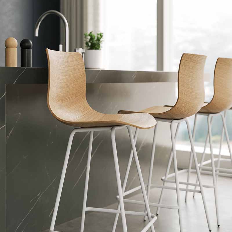 Case Furniture Loku Bar Stool with Tubular Base by Olson and Baker - Designer & Contemporary Sofas, Furniture - Olson and Baker showcases original designs from authentic, designer brands. Buy contemporary furniture, lighting, storage, sofas & chairs at Olson + Baker.