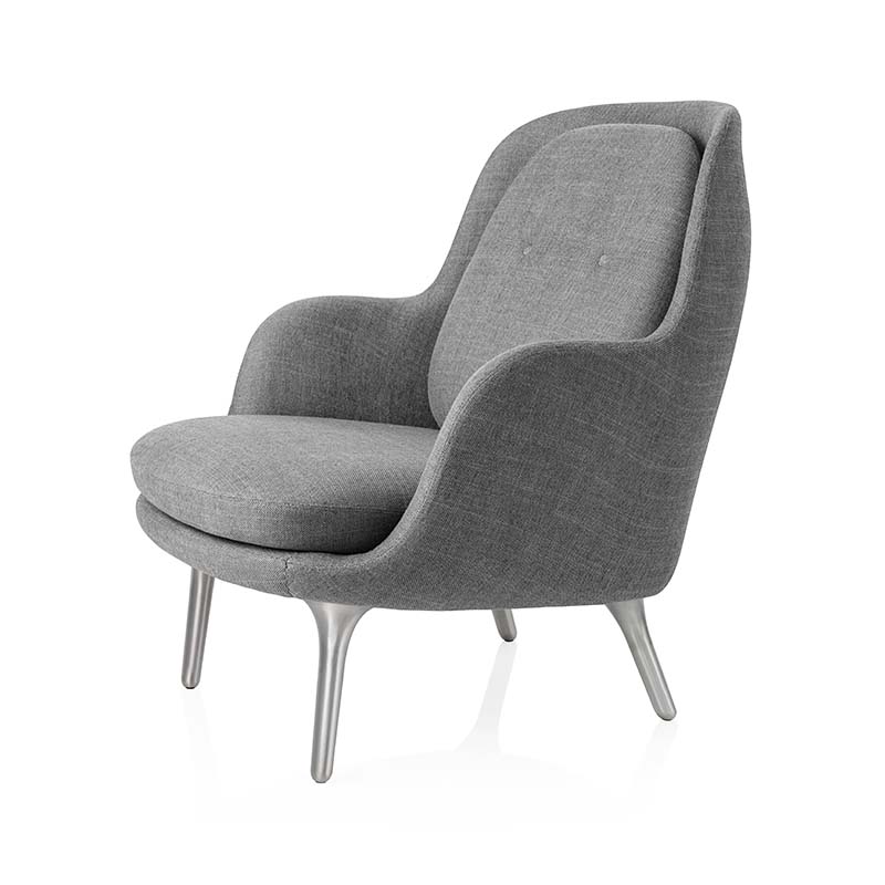 Fritz Hansen Fri Lounge Chair with Aluminum Base by Jaime Hayon Olson and Baker - Designer & Contemporary Sofas, Furniture - Olson and Baker showcases original designs from authentic, designer brands. Buy contemporary furniture, lighting, storage, sofas & chairs at Olson + Baker.