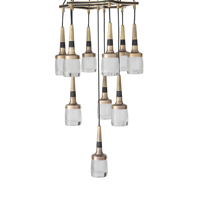 Bert Frank Flagon 10 Chandelier by Bert Frank Olson and Baker - Designer & Contemporary Sofas, Furniture - Olson and Baker showcases original designs from authentic, designer brands. Buy contemporary furniture, lighting, storage, sofas & chairs at Olson + Baker.