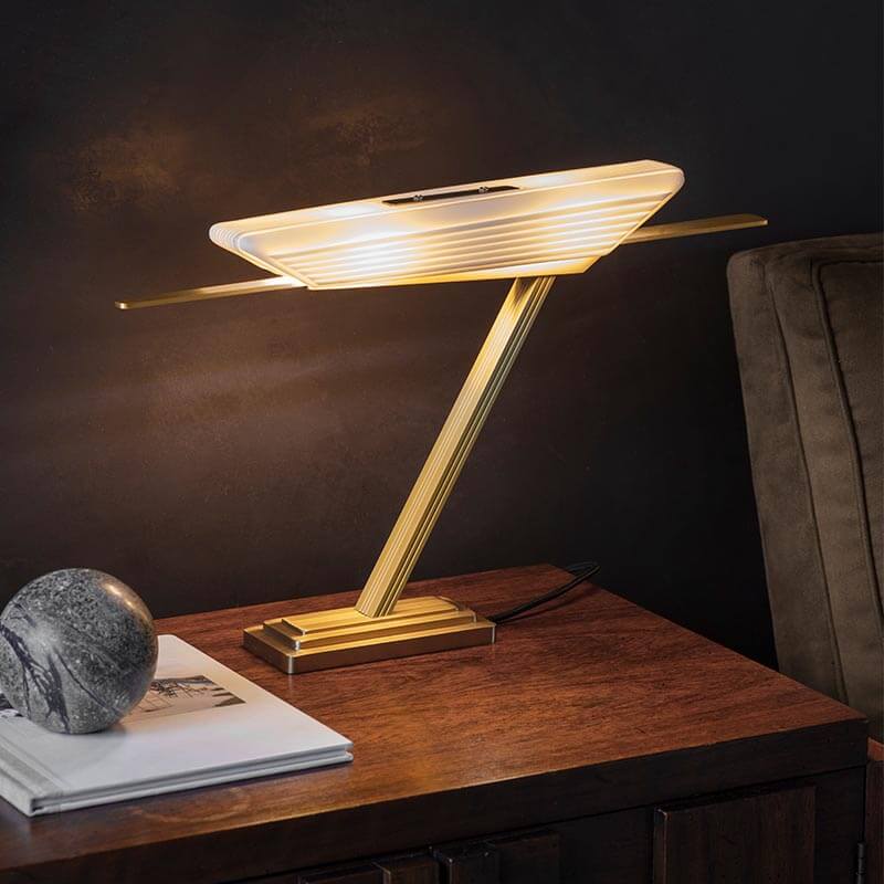 Bert_Frank_Glaive_Table_Lamp_Lifestyle2 Olson and Baker - Designer & Contemporary Sofas, Furniture - Olson and Baker showcases original designs from authentic, designer brands. Buy contemporary furniture, lighting, storage, sofas & chairs at Olson + Baker.