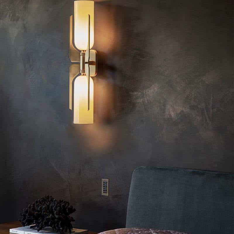 Bert_Frank_Pennon_Wall_Lamp_Brass_Lifestyle2 Olson and Baker - Designer & Contemporary Sofas, Furniture - Olson and Baker showcases original designs from authentic, designer brands. Buy contemporary furniture, lighting, storage, sofas & chairs at Olson + Baker.