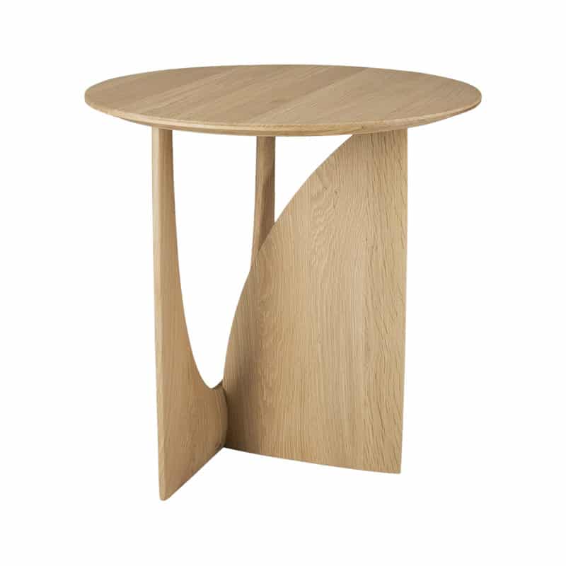 Ethnicraft Geometric Side Table - Oak - Outlet by Alain Van Havre Olson and Baker - Designer & Contemporary Sofas, Furniture - Olson and Baker showcases original designs from authentic, designer brands. Buy contemporary furniture, lighting, storage, sofas & chairs at Olson + Baker.