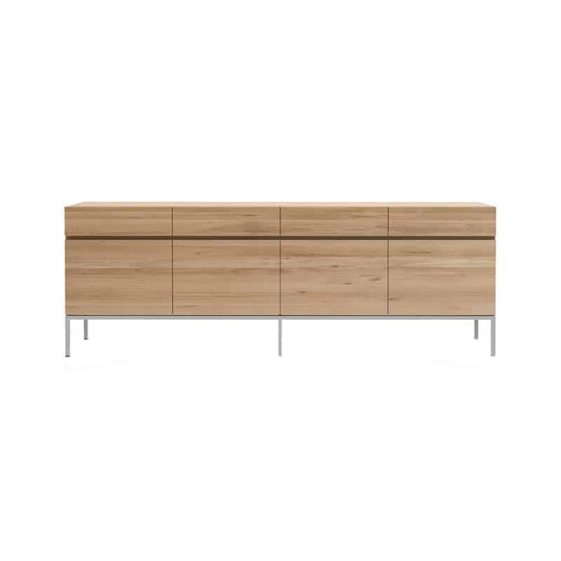 Ethnicraft Ligna Sideboard with Stainless Steel Legs by Ethnicraft Design Studio Olson and Baker - Designer & Contemporary Sofas, Furniture - Olson and Baker showcases original designs from authentic, designer brands. Buy contemporary furniture, lighting, storage, sofas & chairs at Olson + Baker.