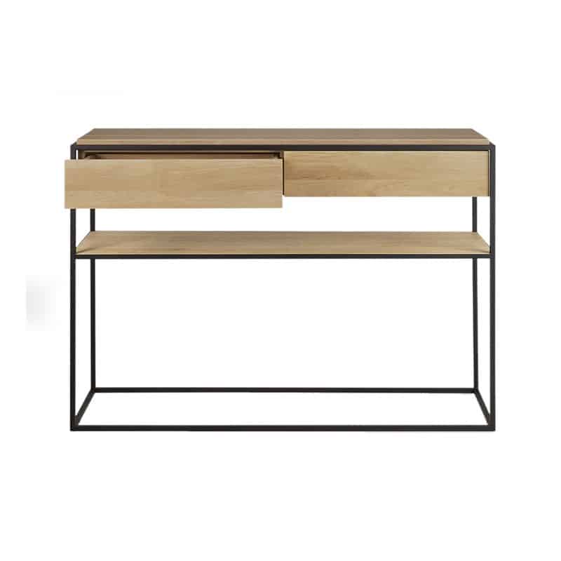 Ethnicraft_Monolit_Console_by_Sascha_Sartory_Oak_3 Olson and Baker - Designer & Contemporary Sofas, Furniture - Olson and Baker showcases original designs from authentic, designer brands. Buy contemporary furniture, lighting, storage, sofas & chairs at Olson + Baker.