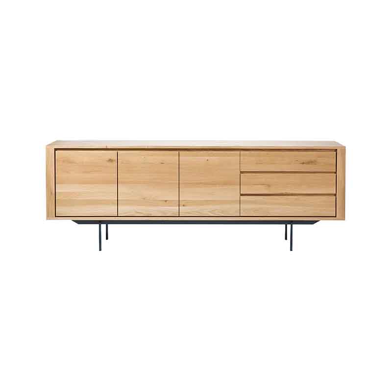 Ethnicraft Shadow Sideboard with Black Metal Legs by Ethnicraft Design Studio Olson and Baker - Designer & Contemporary Sofas, Furniture - Olson and Baker showcases original designs from authentic, designer brands. Buy contemporary furniture, lighting, storage, sofas & chairs at Olson + Baker.