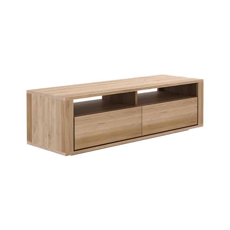 Ethnicraft_Shadow_TV_Cupboard_with_Two_Drawers_Angle Olson and Baker - Designer & Contemporary Sofas, Furniture - Olson and Baker showcases original designs from authentic, designer brands. Buy contemporary furniture, lighting, storage, sofas & chairs at Olson + Baker.