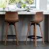 Loku Counter Stool Wood Base by Olson and Baker - Designer & Contemporary Sofas, Furniture - Olson and Baker showcases original designs from authentic, designer brands. Buy contemporary furniture, lighting, storage, sofas & chairs at Olson + Baker.