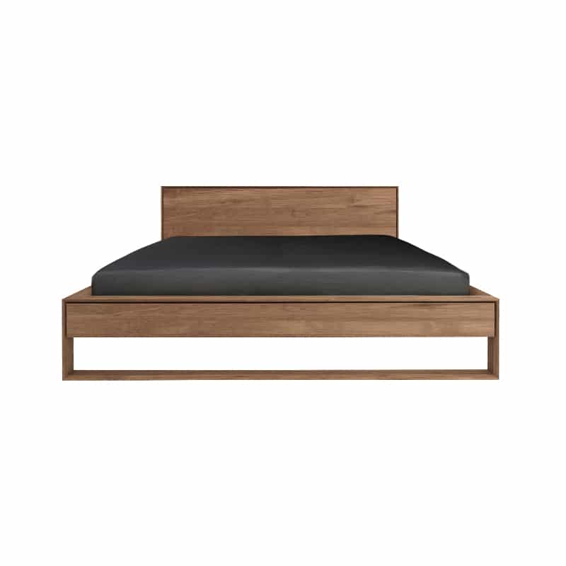 Ethnicraft Nordic II Bed by Alain van Havre Teak 04 Olson and Baker - Designer & Contemporary Sofas, Furniture - Olson and Baker showcases original designs from authentic, designer brands. Buy contemporary furniture, lighting, storage, sofas & chairs at Olson + Baker.