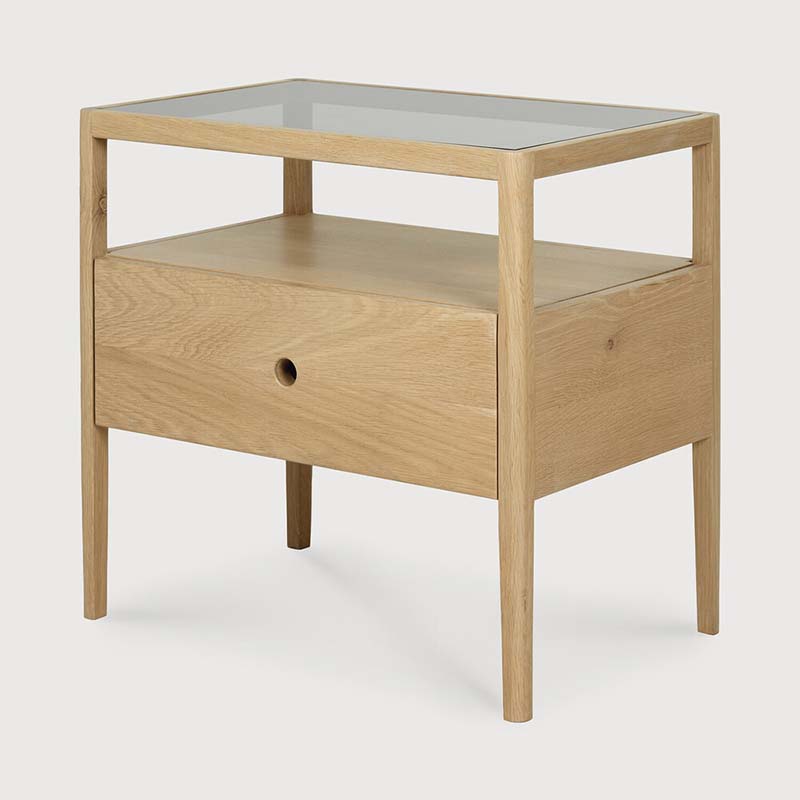 Ethnicraft - Spindle Bedside Table by Nathan Yong - Product 01 Olson and Baker - Designer & Contemporary Sofas, Furniture - Olson and Baker showcases original designs from authentic, designer brands. Buy contemporary furniture, lighting, storage, sofas & chairs at Olson + Baker.