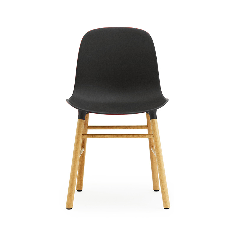 Normann Copenhagen Form Chair – Oak Legs with Black Seat – Outlet by Simon Legald Olson and Baker - Designer & Contemporary Sofas, Furniture - Olson and Baker showcases original designs from authentic, designer brands. Buy contemporary furniture, lighting, storage, sofas & chairs at Olson + Baker.