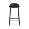 Normann Copenhagen Form Counter Stool - Black Shell with Black Aluminium Base - Clearance by Simon Legald Olson and Baker - Designer & Contemporary Sofas, Furniture - Olson and Baker showcases original designs from authentic, designer brands. Buy contemporary furniture, lighting, storage, sofas & chairs at Olson + Baker.
