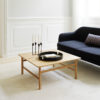 Normann Copenhagen - Grow Table by Simon Legald - 80x80cm Oak Lifeshot 03 Olson and Baker - Designer & Contemporary Sofas, Furniture - Olson and Baker showcases original designs from authentic, designer brands. Buy contemporary furniture, lighting, storage, sofas & chairs at Olson + Baker.