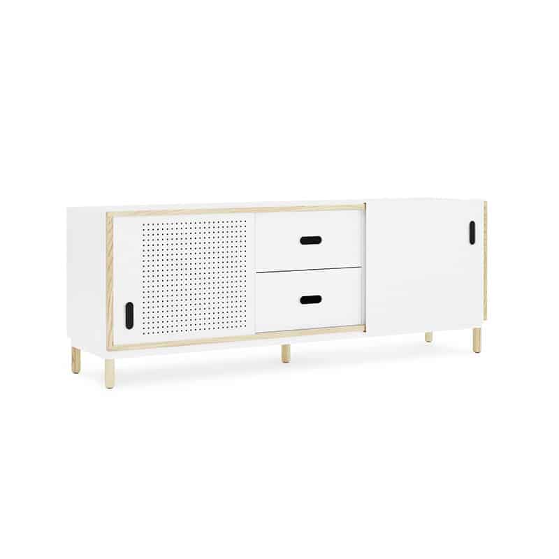 Normann Copenhagen - Kabino Sideboard with Drawers by Simon Legald - White 02 Olson and Baker - Designer & Contemporary Sofas, Furniture - Olson and Baker showcases original designs from authentic, designer brands. Buy contemporary furniture, lighting, storage, sofas & chairs at Olson + Baker.
