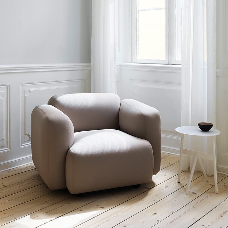 Normann Copenhagen - Swell Armchair by Jonas Wagell Lifeshot 05 Olson and Baker - Designer & Contemporary Sofas, Furniture - Olson and Baker showcases original designs from authentic, designer brands. Buy contemporary furniture, lighting, storage, sofas & chairs at Olson + Baker.