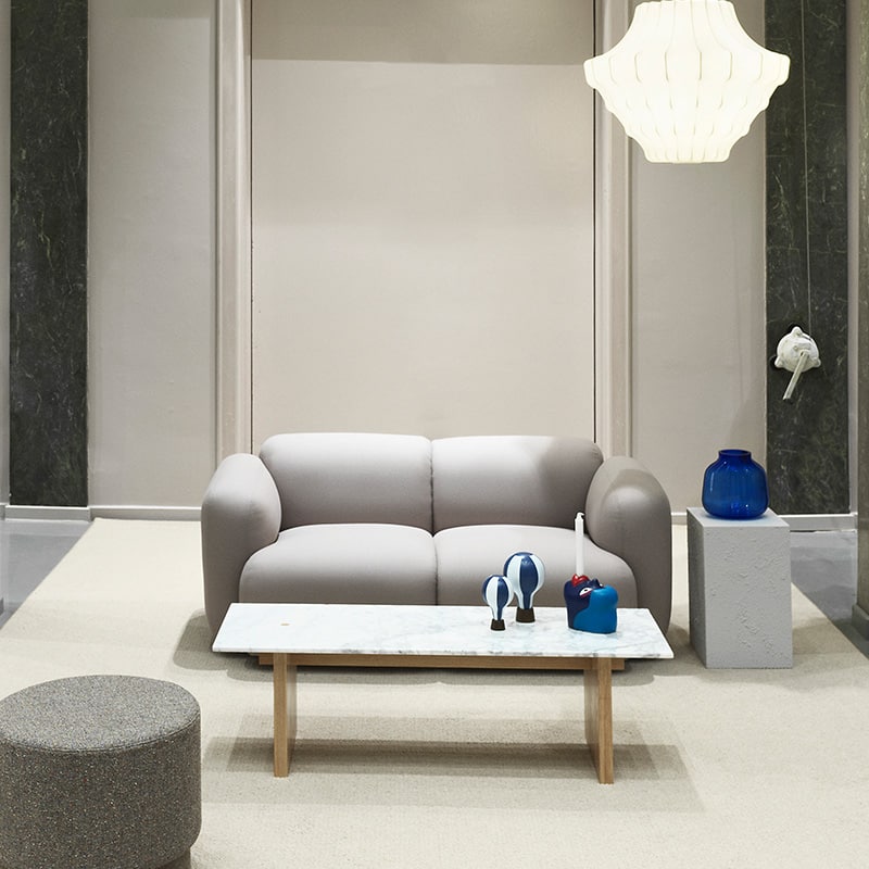 Normann Copenhagen - Swell Sofa by Jonas Wagell - Two Seater Lifeshot 05 Olson and Baker - Designer & Contemporary Sofas, Furniture - Olson and Baker showcases original designs from authentic, designer brands. Buy contemporary furniture, lighting, storage, sofas & chairs at Olson + Baker.