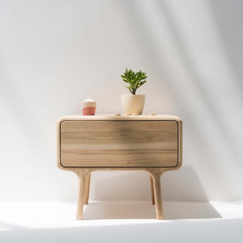 Gazzda - Fawn Nightstand by Salih Teskeredzic - Lifestyle 02 Image Olson and Baker - Designer & Contemporary Sofas, Furniture - Olson and Baker showcases original designs from authentic, designer brands. Buy contemporary furniture, lighting, storage, sofas & chairs at Olson + Baker.