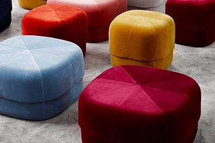 Normann Copenhagen - Circus Pouf - Ottomans Olson and Baker - Designer & Contemporary Sofas, Furniture - Olson and Baker showcases original designs from authentic, designer brands. Buy contemporary furniture, lighting, storage, sofas & chairs at Olson + Baker.