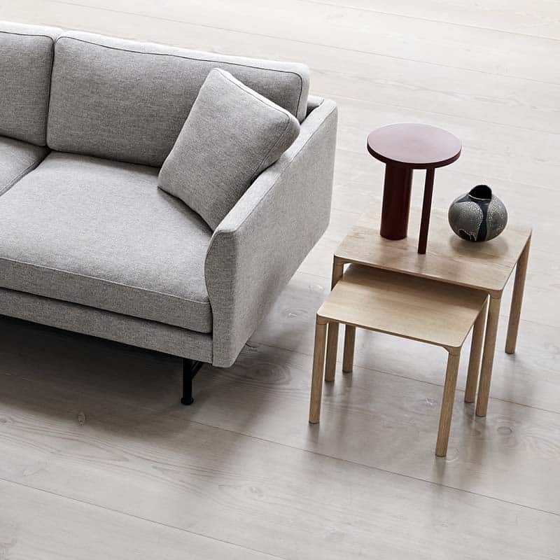 Fredericia - Piloti Tables - Lifestyle 02 Olson and Baker - Designer & Contemporary Sofas, Furniture - Olson and Baker showcases original designs from authentic, designer brands. Buy contemporary furniture, lighting, storage, sofas & chairs at Olson + Baker.