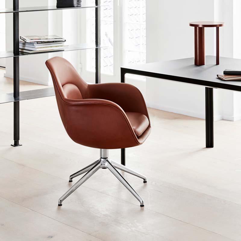 Fredericia - Swoon Chair With Swivel Base - Lifestyle 06 Olson and Baker - Designer & Contemporary Sofas, Furniture - Olson and Baker showcases original designs from authentic, designer brands. Buy contemporary furniture, lighting, storage, sofas & chairs at Olson + Baker.