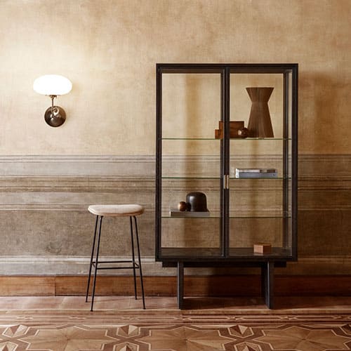 Gubi-Beetle Stool with Private Vitrine-Lifestyle Olson and Baker - Designer & Contemporary Sofas, Furniture - Olson and Baker showcases original designs from authentic, designer brands. Buy contemporary furniture, lighting, storage, sofas & chairs at Olson + Baker.