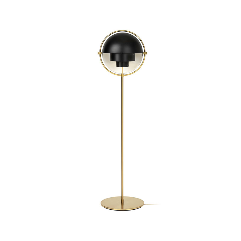Gubi Multi Lite Floor Lamp - Black Shade with Brass Frame - Clearance by Louis Weisdorf Olson and Baker - Designer & Contemporary Sofas, Furniture - Olson and Baker showcases original designs from authentic, designer brands. Buy contemporary furniture, lighting, storage, sofas & chairs at Olson + Baker.