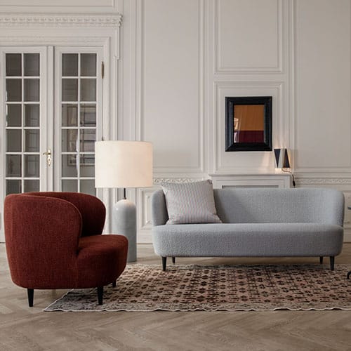 Gubi-Stay Sofa with Stay Lounge Chair-Lifestyle Olson and Baker - Designer & Contemporary Sofas, Furniture - Olson and Baker showcases original designs from authentic, designer brands. Buy contemporary furniture, lighting, storage, sofas & chairs at Olson + Baker.
