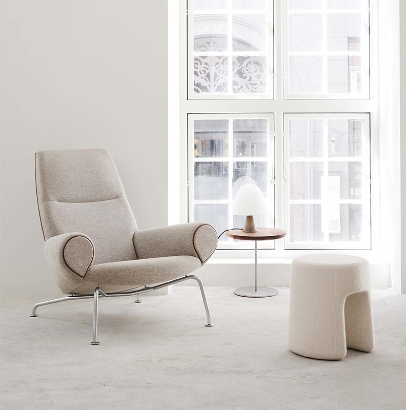 Fredericia - Sequoia Pouf - Lifestyle 02 Olson and Baker - Designer & Contemporary Sofas, Furniture - Olson and Baker showcases original designs from authentic, designer brands. Buy contemporary furniture, lighting, storage, sofas & chairs at Olson + Baker.