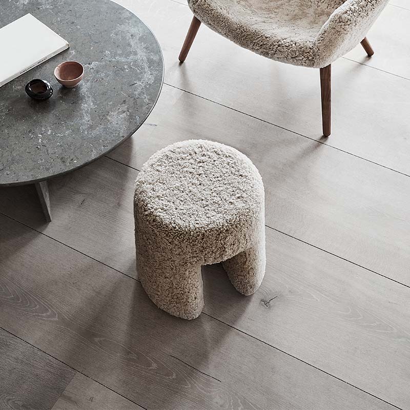 Fredericia - Sequoia Pouf - Lifestyle 03 Olson and Baker - Designer & Contemporary Sofas, Furniture - Olson and Baker showcases original designs from authentic, designer brands. Buy contemporary furniture, lighting, storage, sofas & chairs at Olson + Baker.