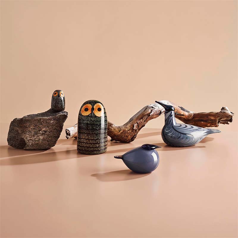 Iittala - Toikka Birds by Oiva Toika - Owls - Lifestyle 02 Olson and Baker - Designer & Contemporary Sofas, Furniture - Olson and Baker showcases original designs from authentic, designer brands. Buy contemporary furniture, lighting, storage, sofas & chairs at Olson + Baker.