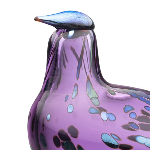 Iittala - Bird by Toikka Amethyst Bird- Closeup 1 Olson and Baker - Designer & Contemporary Sofas, Furniture - Olson and Baker showcases original designs from authentic, designer brands. Buy contemporary furniture, lighting, storage, sofas & chairs at Olson + Baker.