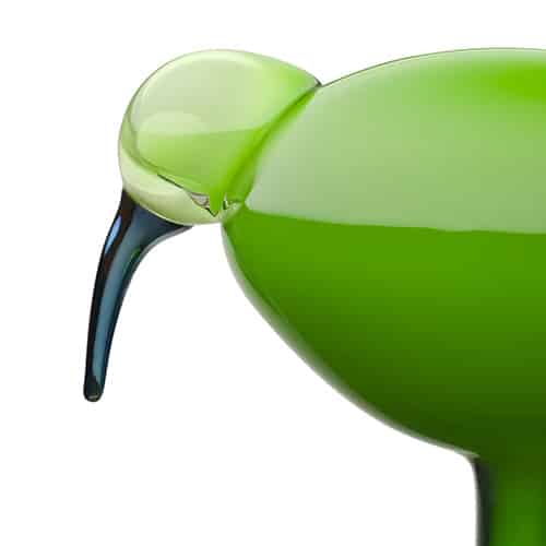 Iittala - Birds_by_Toikka_Ibis_Green_165x205mm- Closeup 1 Olson and Baker - Designer & Contemporary Sofas, Furniture - Olson and Baker showcases original designs from authentic, designer brands. Buy contemporary furniture, lighting, storage, sofas & chairs at Olson + Baker.