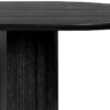 Moon Round Dining Table by Space Copenhagen Gubi BrownBlack Oak Detail Olson and Baker - Designer & Contemporary Sofas, Furniture - Olson and Baker showcases original designs from authentic, designer brands. Buy contemporary furniture, lighting, storage, sofas & chairs at Olson + Baker.