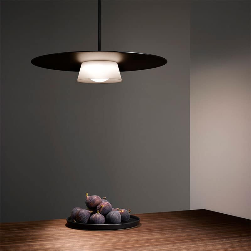 Sum-Black--ceiling-light-styleshot Olson and Baker - Designer & Contemporary Sofas, Furniture - Olson and Baker showcases original designs from authentic, designer brands. Buy contemporary furniture, lighting, storage, sofas & chairs at Olson + Baker.