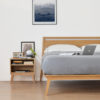 Valetine_bed_oak_styleshot_1 Olson and Baker - Designer & Contemporary Sofas, Furniture - Olson and Baker showcases original designs from authentic, designer brands. Buy contemporary furniture, lighting, storage, sofas & chairs at Olson + Baker.
