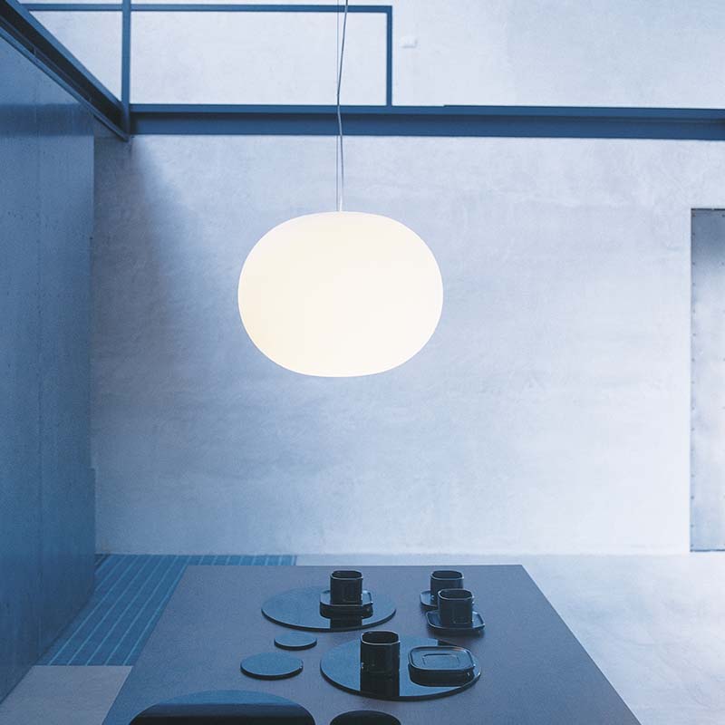 Flos-Glo-Ball-Pendant-Lamp-Large-Lifestyle-4 Olson and Baker - Designer & Contemporary Sofas, Furniture - Olson and Baker showcases original designs from authentic, designer brands. Buy contemporary furniture, lighting, storage, sofas & chairs at Olson + Baker.