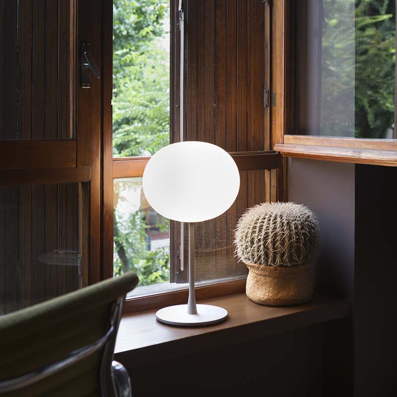 Flos-Glo-Ball-Table-Lamp-Lifestyle-3 Olson and Baker - Designer & Contemporary Sofas, Furniture - Olson and Baker showcases original designs from authentic, designer brands. Buy contemporary furniture, lighting, storage, sofas & chairs at Olson + Baker.