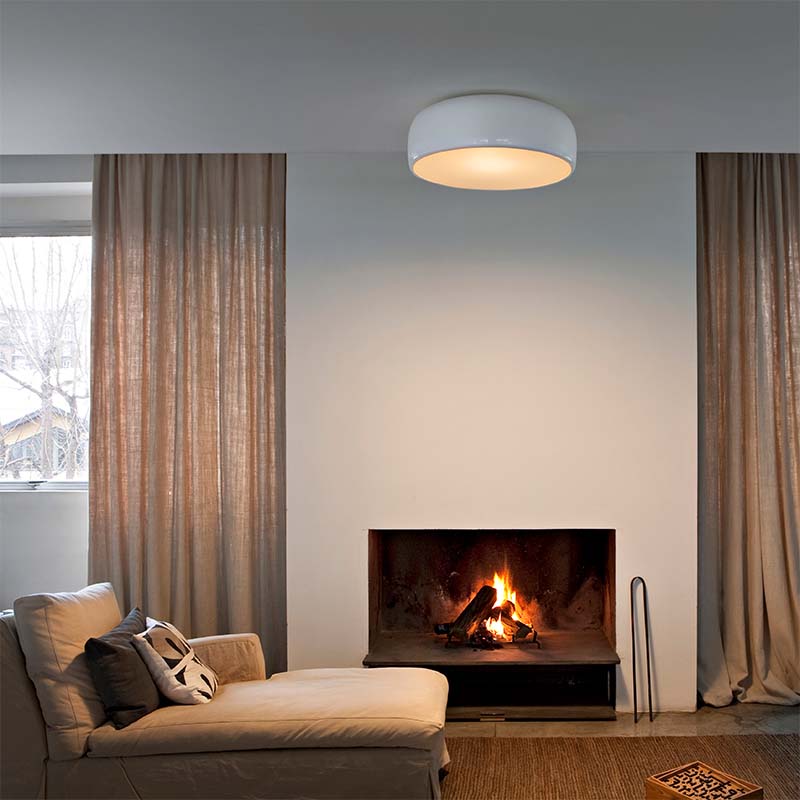 Flos-Smithfield-Ceiling-Lamp-Lifestyle-1 Olson and Baker - Designer & Contemporary Sofas, Furniture - Olson and Baker showcases original designs from authentic, designer brands. Buy contemporary furniture, lighting, storage, sofas & chairs at Olson + Baker.