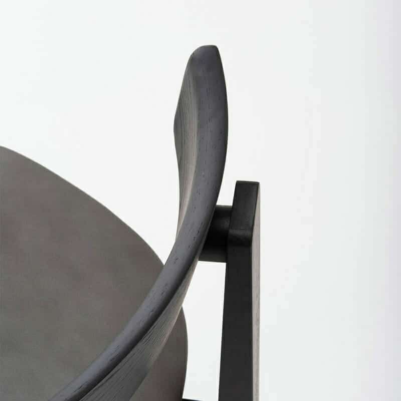 Gazzda-Nora-Counter-Chair-7021-Charcoal-Solid-Oak-Lacquered-Detail-02-1 Olson and Baker - Designer & Contemporary Sofas, Furniture - Olson and Baker showcases original designs from authentic, designer brands. Buy contemporary furniture, lighting, storage, sofas & chairs at Olson + Baker.