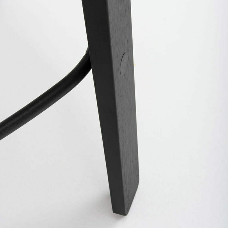 Gazzda-Nora-Counter-Chair-7021-Charcoal-Solid-Oak-Lacquered-Detail-05 Olson and Baker - Designer & Contemporary Sofas, Furniture - Olson and Baker showcases original designs from authentic, designer brands. Buy contemporary furniture, lighting, storage, sofas & chairs at Olson + Baker.