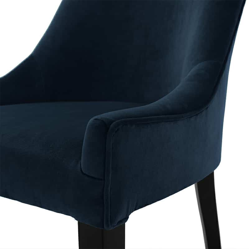 Huxley-Dining-Chair-by-Olson-and-Baker-Indigo-Velvet-Black-Ash-Leg-Detail-04 Olson and Baker - Designer & Contemporary Sofas, Furniture - Olson and Baker showcases original designs from authentic, designer brands. Buy contemporary furniture, lighting, storage, sofas & chairs at Olson + Baker.