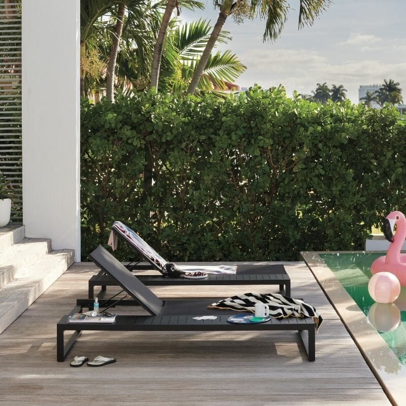 Case Furniture - Eos Platform Lounger - Black - Lifestyle 01 Olson and Baker - Designer & Contemporary Sofas, Furniture - Olson and Baker showcases original designs from authentic, designer brands. Buy contemporary furniture, lighting, storage, sofas & chairs at Olson + Baker.