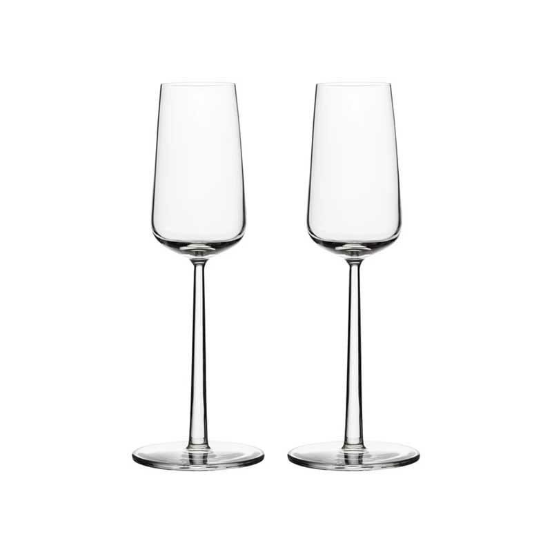Iittala Essence 210ml Champagne Glass - Set of Two - Outlet by Alfredo Häberli Olson and Baker - Designer & Contemporary Sofas, Furniture - Olson and Baker showcases original designs from authentic, designer brands. Buy contemporary furniture, lighting, storage, sofas & chairs at Olson + Baker.