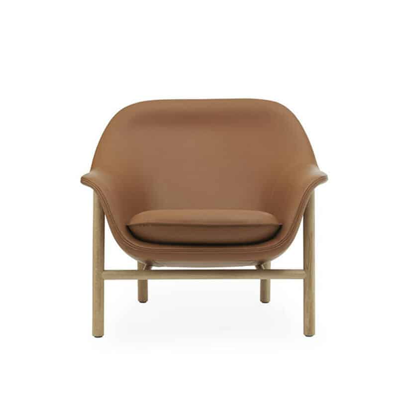 Normann Copenhagen Drape Lounge Chair Low Wood Base by Simon Legald Olson and Baker - Designer & Contemporary Sofas, Furniture - Olson and Baker showcases original designs from authentic, designer brands. Buy contemporary furniture, lighting, storage, sofas & chairs at Olson + Baker.