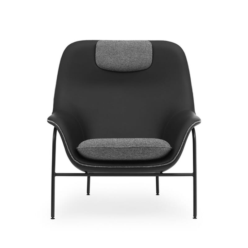 Normann Copenhagen Drape Lounge Chair High Metal Base by Simon Legald Olson and Baker - Designer & Contemporary Sofas, Furniture - Olson and Baker showcases original designs from authentic, designer brands. Buy contemporary furniture, lighting, storage, sofas & chairs at Olson + Baker.