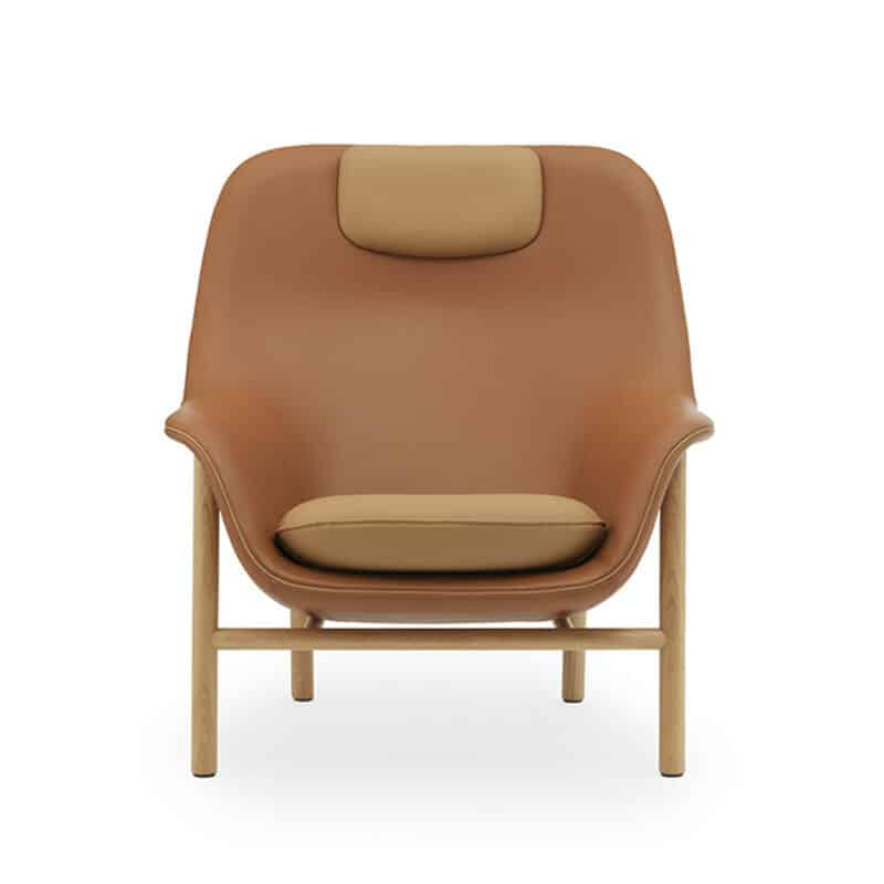 Normann Copenhagen Drape Lounge Chair High Wood Base by Simon Legald Olson and Baker - Designer & Contemporary Sofas, Furniture - Olson and Baker showcases original designs from authentic, designer brands. Buy contemporary furniture, lighting, storage, sofas & chairs at Olson + Baker.
