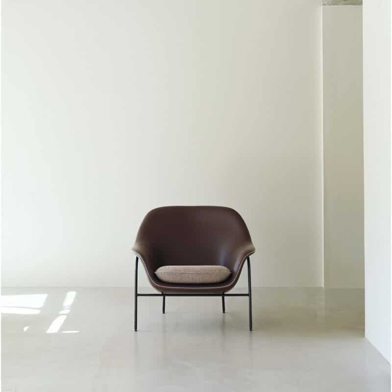 Normann Copenhagen - Drape Lounge Chair Low Metal - Lifestyle Image 02 Olson and Baker - Designer & Contemporary Sofas, Furniture - Olson and Baker showcases original designs from authentic, designer brands. Buy contemporary furniture, lighting, storage, sofas & chairs at Olson + Baker.
