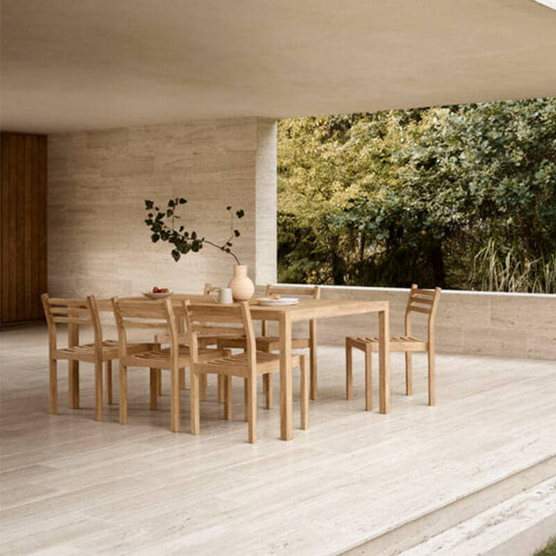 Carl Hansen - AH501 Outdoor Dining Chair - Lifestyle Image 04 Olson and Baker - Designer & Contemporary Sofas, Furniture - Olson and Baker showcases original designs from authentic, designer brands. Buy contemporary furniture, lighting, storage, sofas & chairs at Olson + Baker.